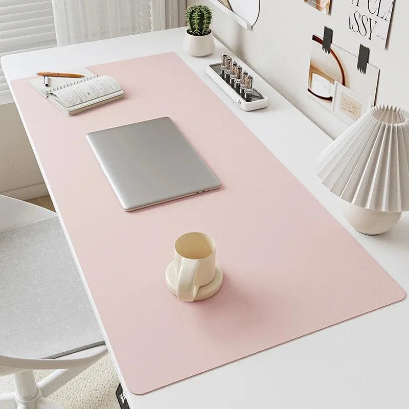 PU Leather Desk Mat — Waterproof Non-Slip Mouse Pad for Office & Gaming