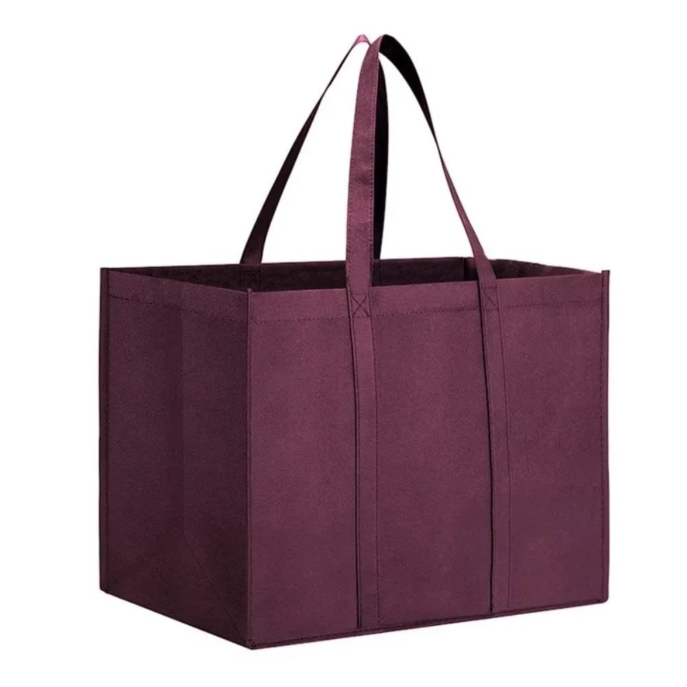 Reusable Grocery Shopping Bags — Large Foldable Non-Woven Tote