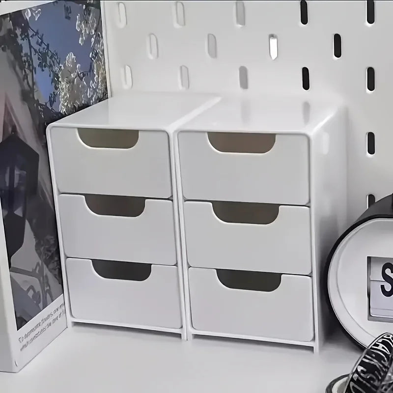 Chic 3-Tier Desk Organizer — Multi-Purpose Storage with Drawers