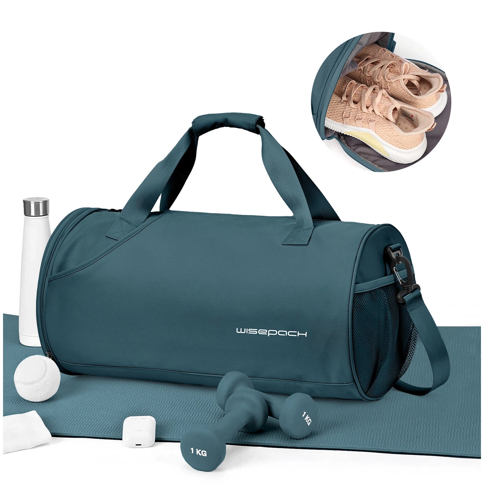 VGCUB Gym Duffel Bag — Waterproof Sports Bag with Shoe Compartment