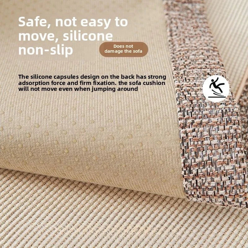 Luxury Chenille Sofa Pad — Non-Slip Protective Couch Cover