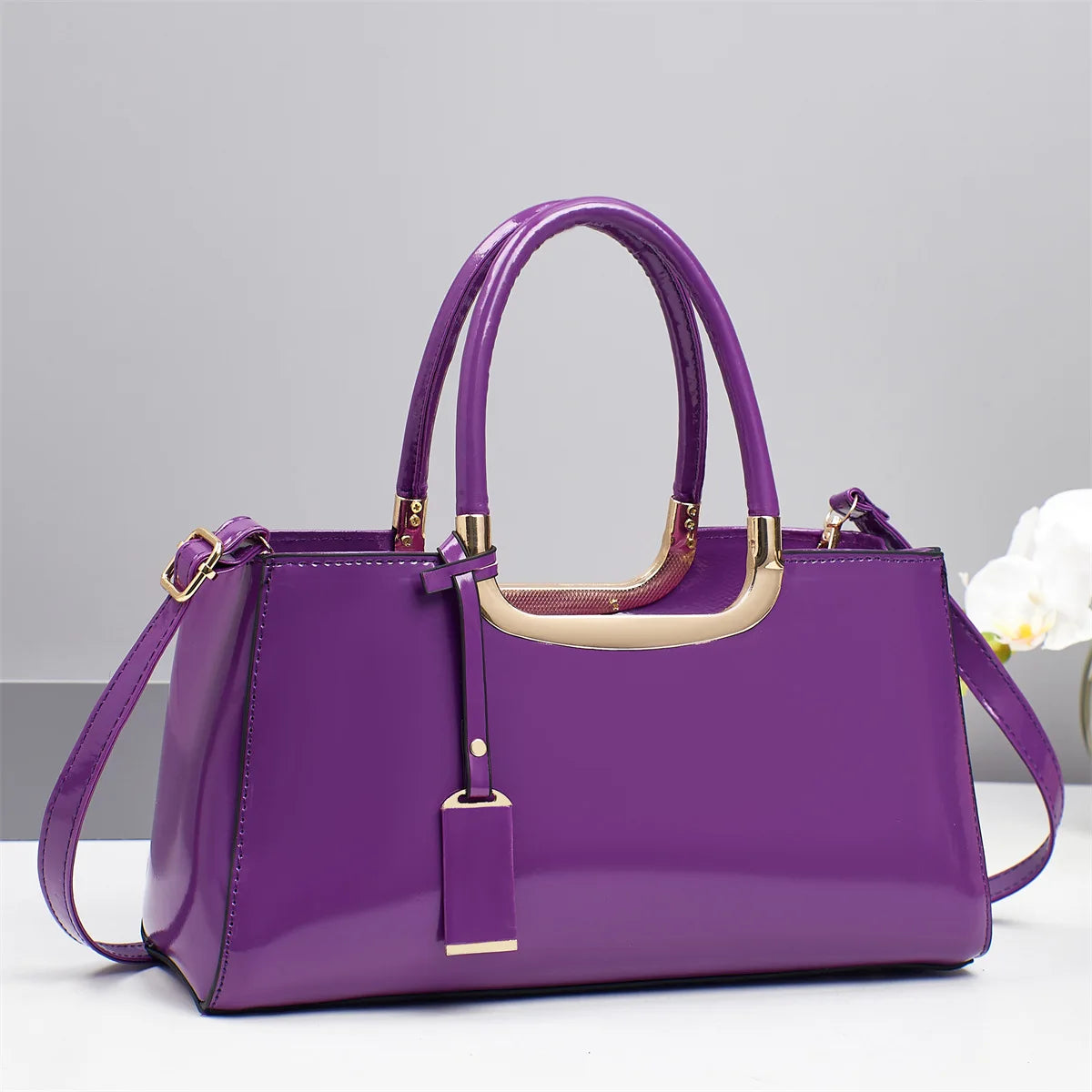 YYW Luxury Patent Leather Handbag — Elegant Evening Clutch & Crossbody