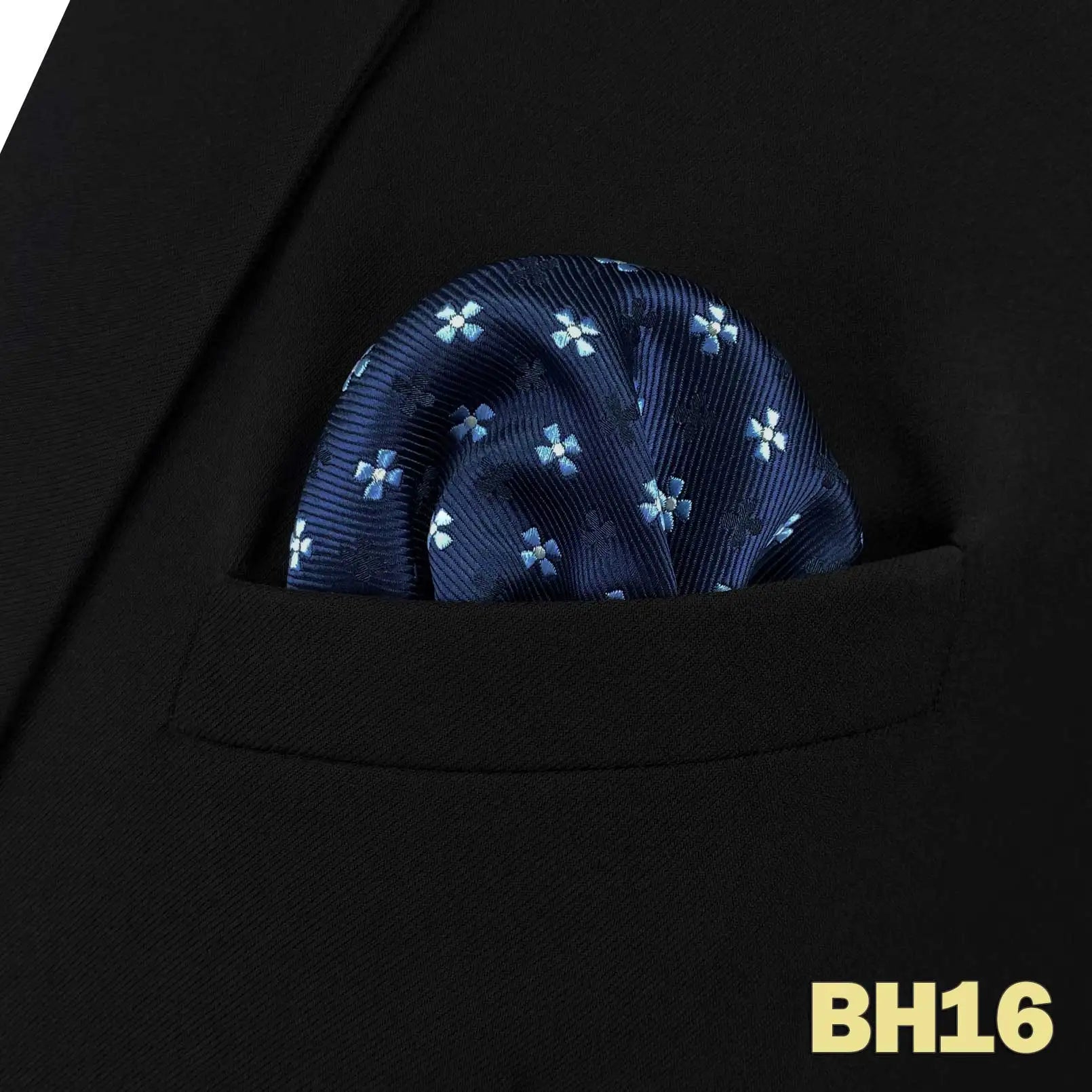 shlax&wing Men's Paisley Pocket Square — Elegant Microfiber Handkerchief for Suits