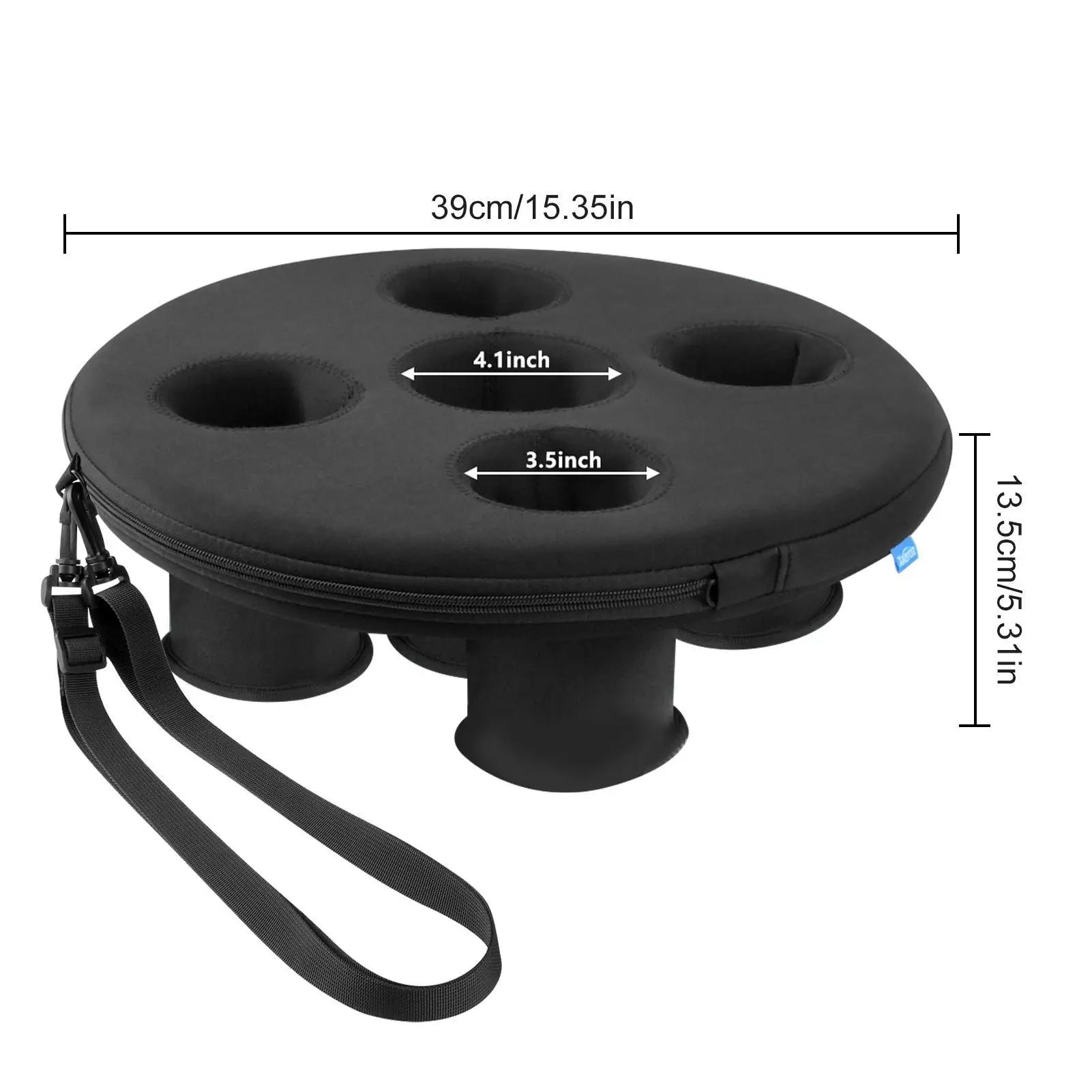 Floating Pool Cup Holder — 5-Hole Beverage Tray for Summer Parties