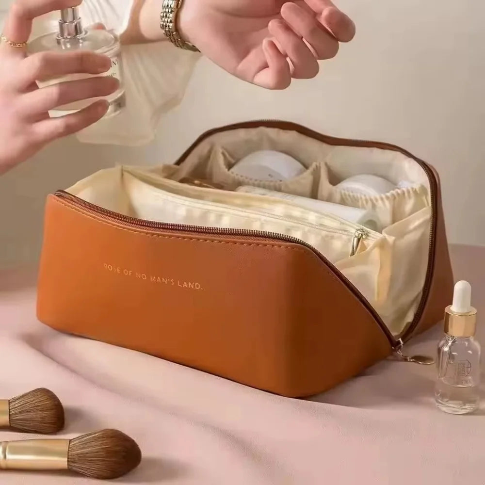 Portable Travel Cosmetics Storage Bag — Large Capacity Waterproof Makeup Organizer