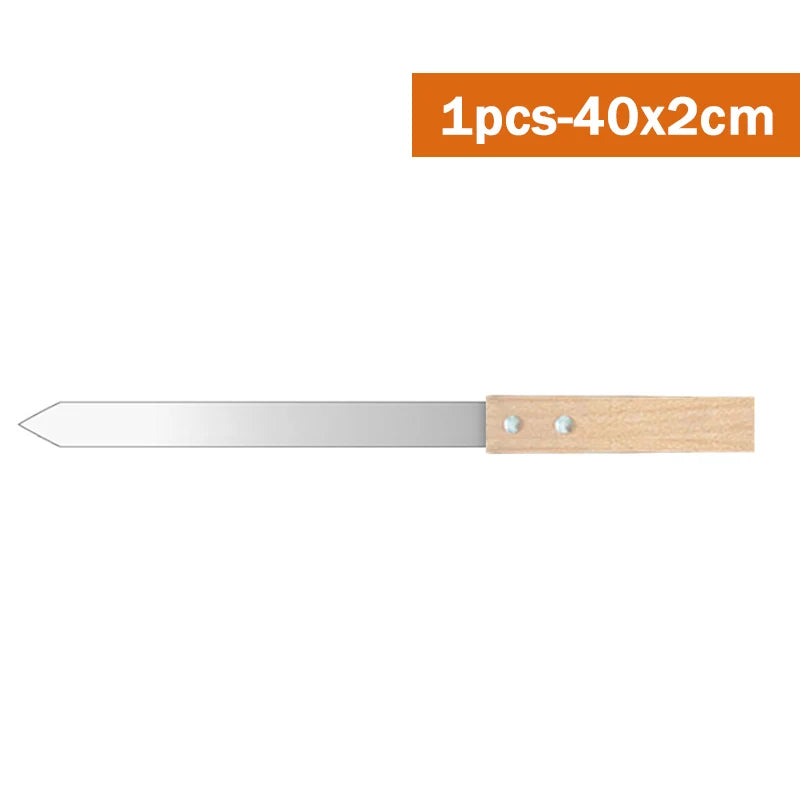 Flat Metal Barbecue Skewers — Heavy Duty Grilling Tools for Kabobs