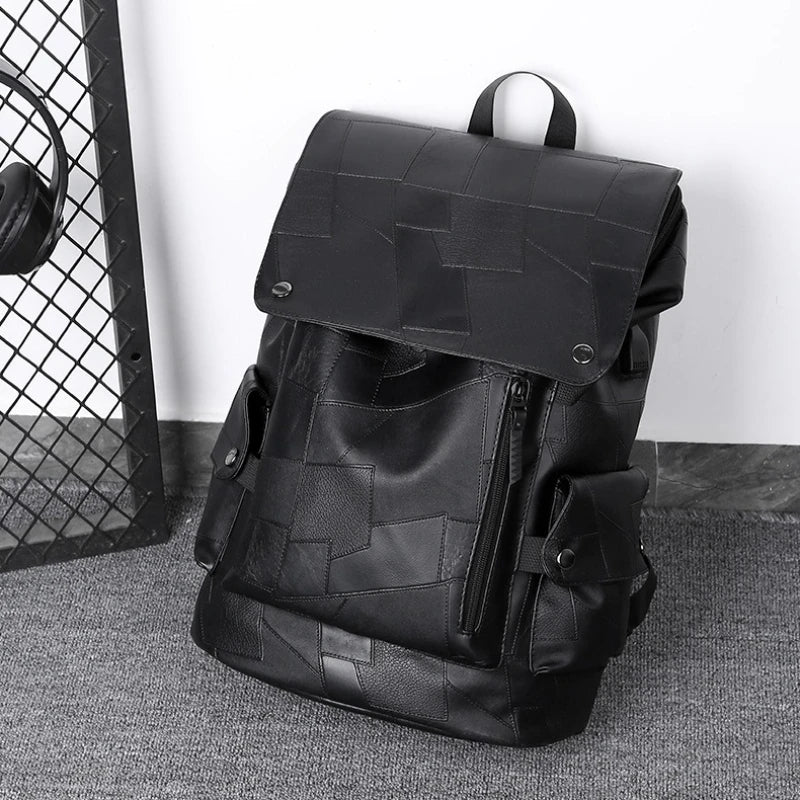 Ankeloo Business Men's Laptop Backpack — Urban PU Leather Travel Bag
