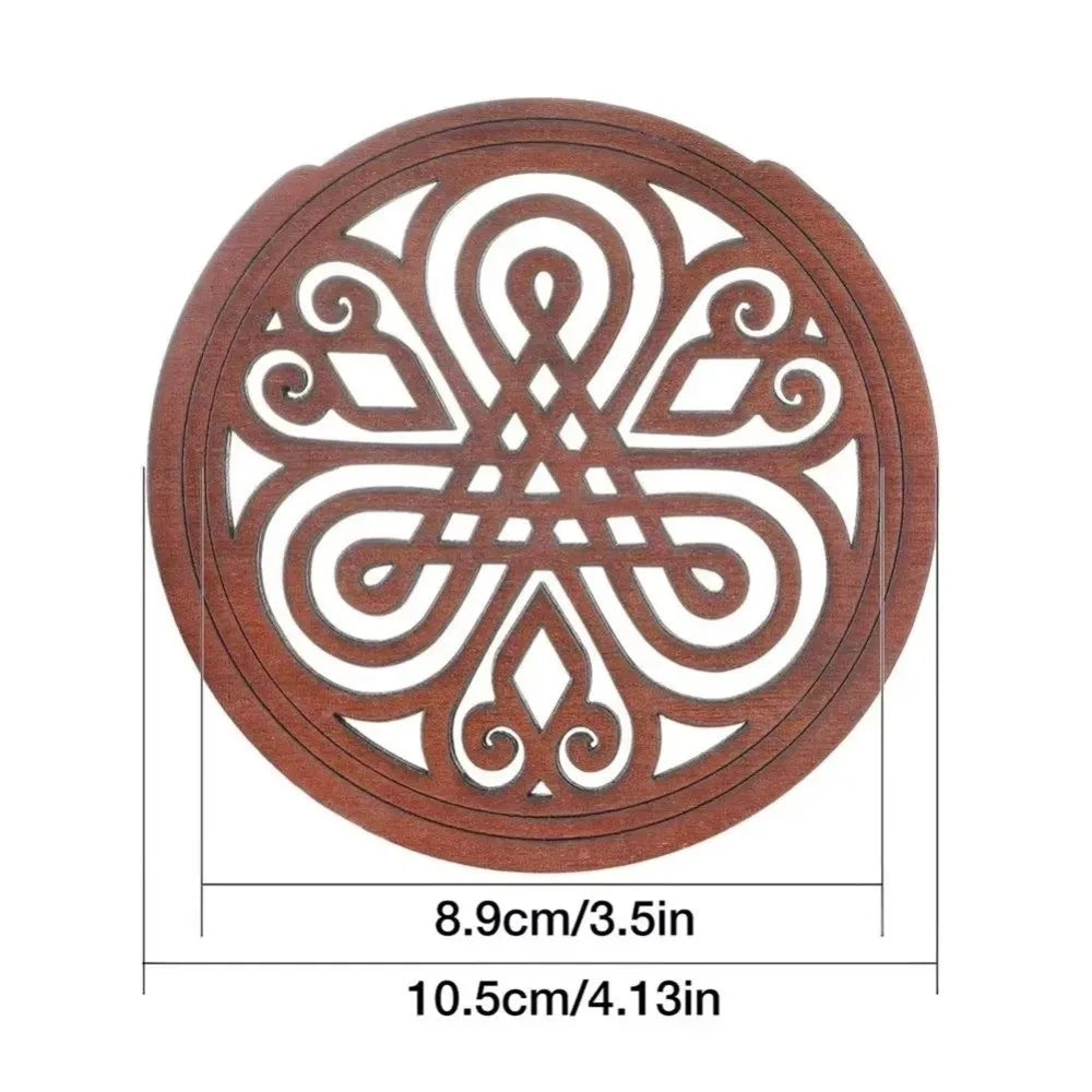 Wooden Acoustic Guitar Soundhole Cover — Anti-Feedback Carved Shield