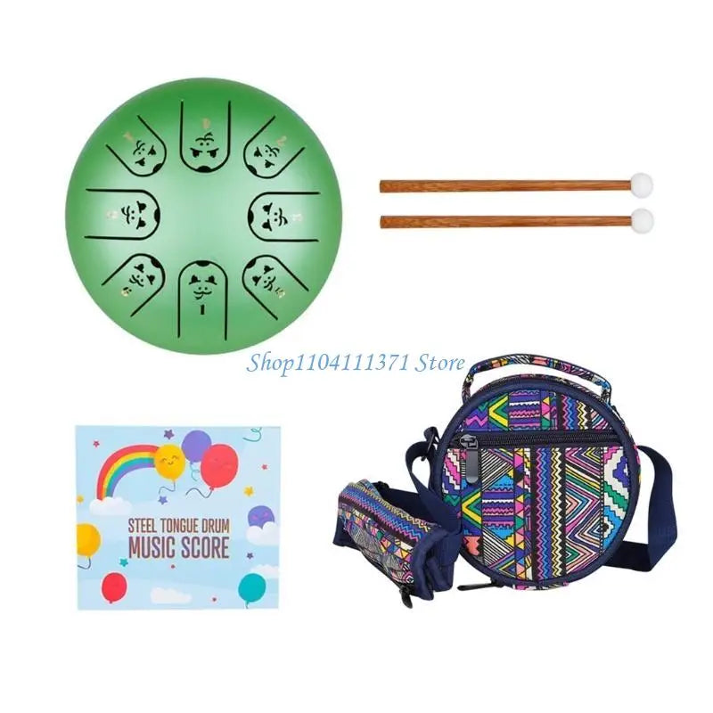8-Tone Steel Tongue Drum — Musical Percussion Instrument for Beginners