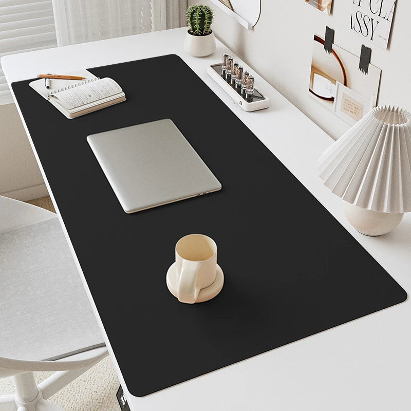 PU Leather Desk Mat — Waterproof Non-Slip Mouse Pad for Office & Gaming