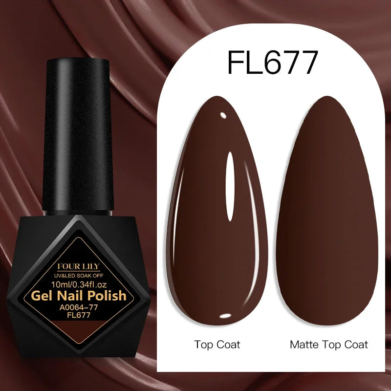 Four Lily Gel Nail Polish — Long Lasting Semi-Permanent Manicure Set