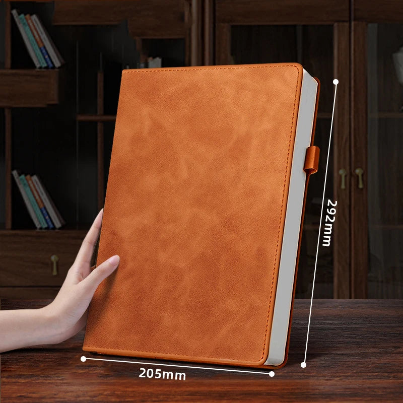 A4 Large Professional Notebook — Thickened Paper with Pen Holder