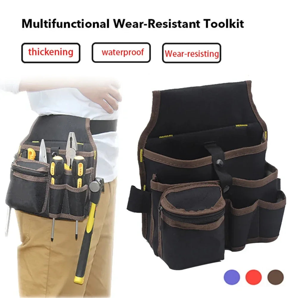 Multifunctional Tool Waist Bag — Heavy Duty Organizer for Electricians