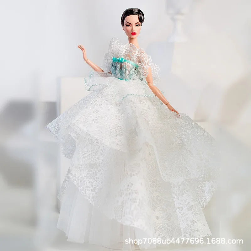 Xianxian Princess European Lace Golden Dress — Elegant Doll Clothing Set