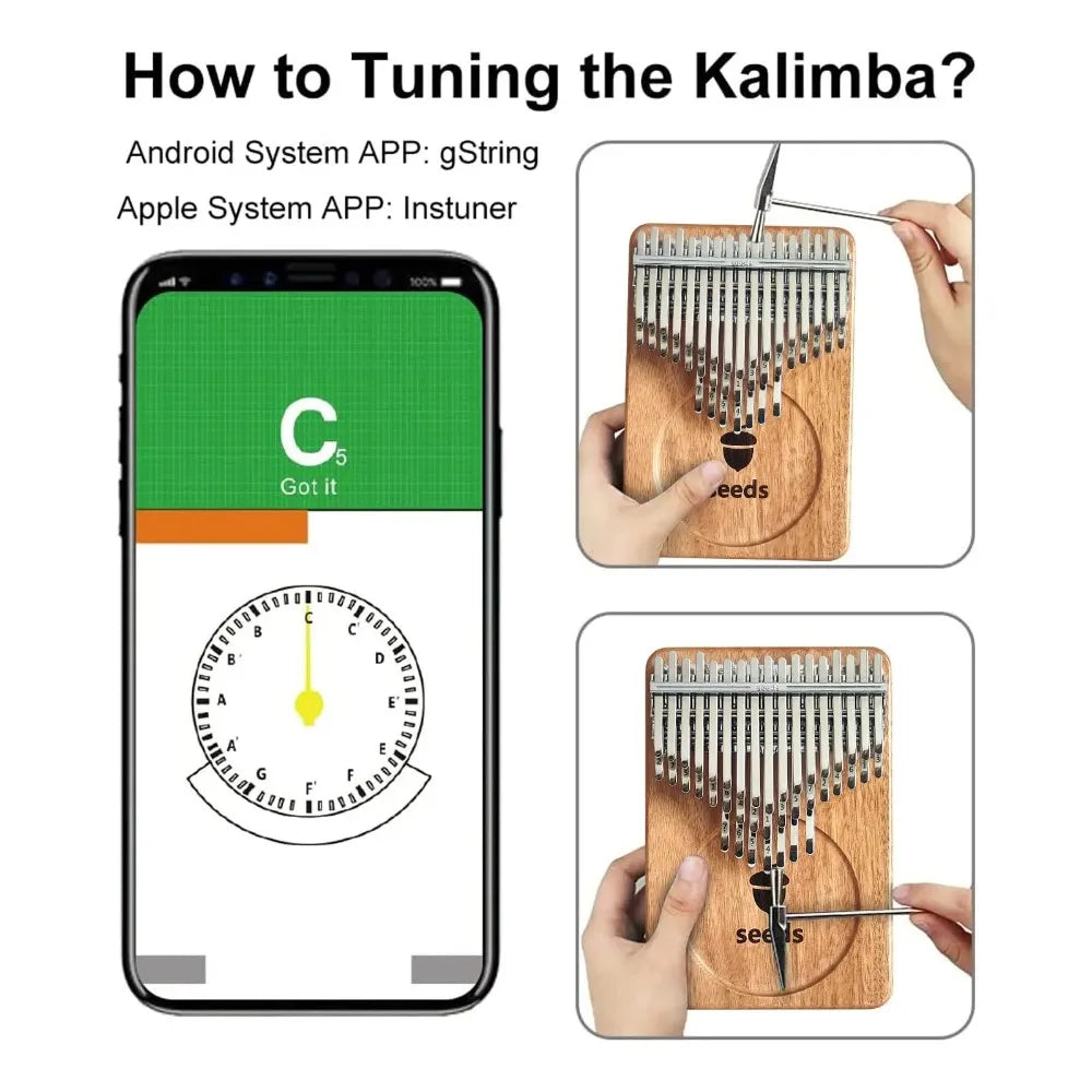 M-VAVE Chromatic Kalimba — 41 Key Professional Okoume Wood Thumb Piano