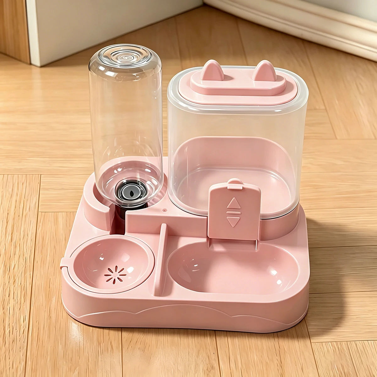 2-in-1 Pet Feeder and Water Dispenser — Dry and Wet Food Separation