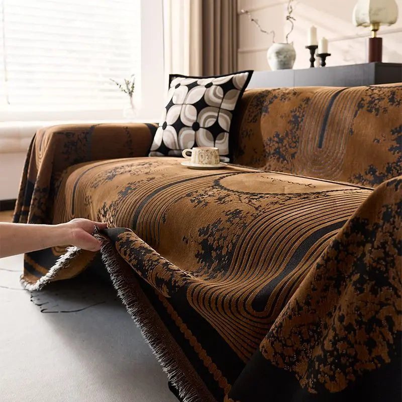 Thickened Jacquard Sofa Cover — Non-Slip Anti-Scratch Furniture Blanket