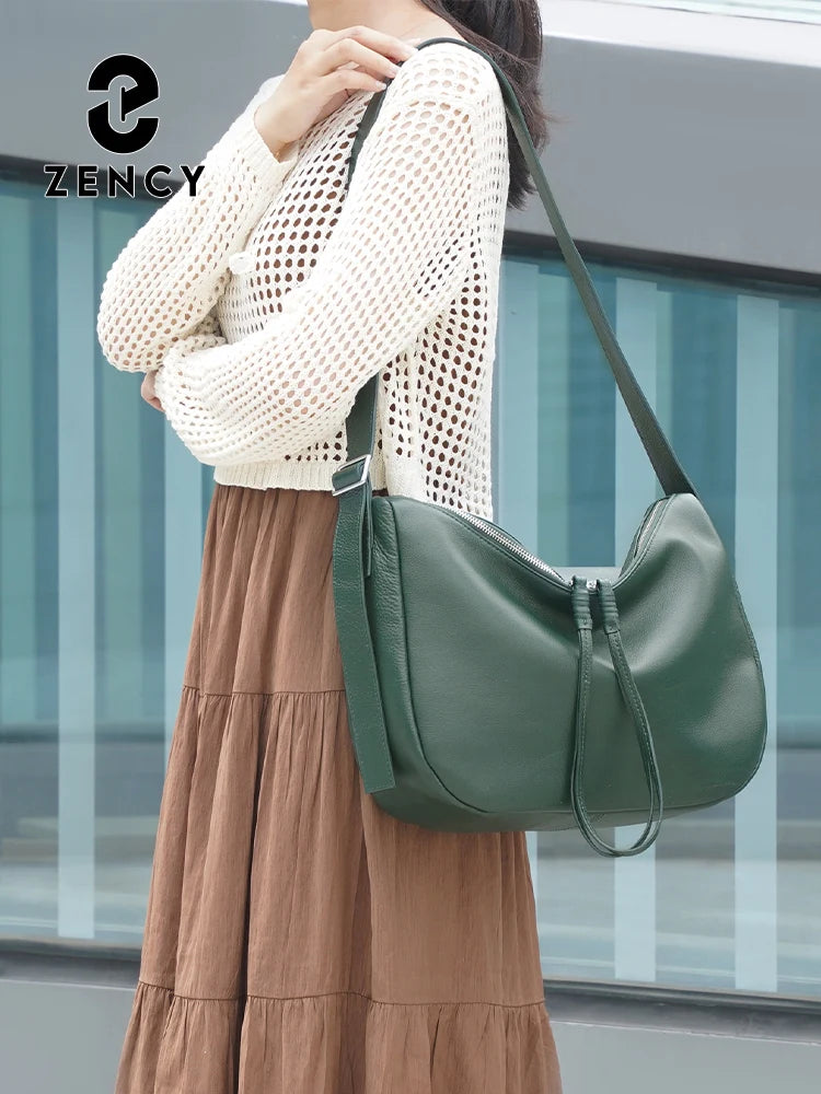 ZENCY Soft Leather Hobo Bag — Large Capacity Shoulder Bag for Work & Travel