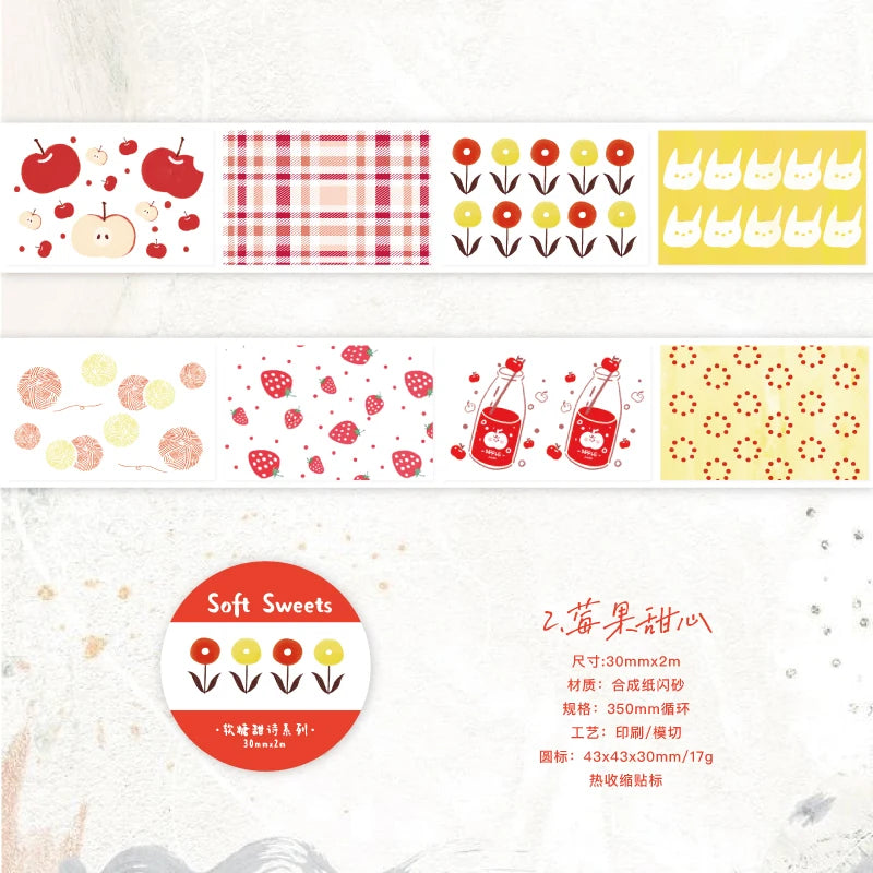 Aesthetic Washi Tape Set — Decorative Masking Tape for Scrapbooking