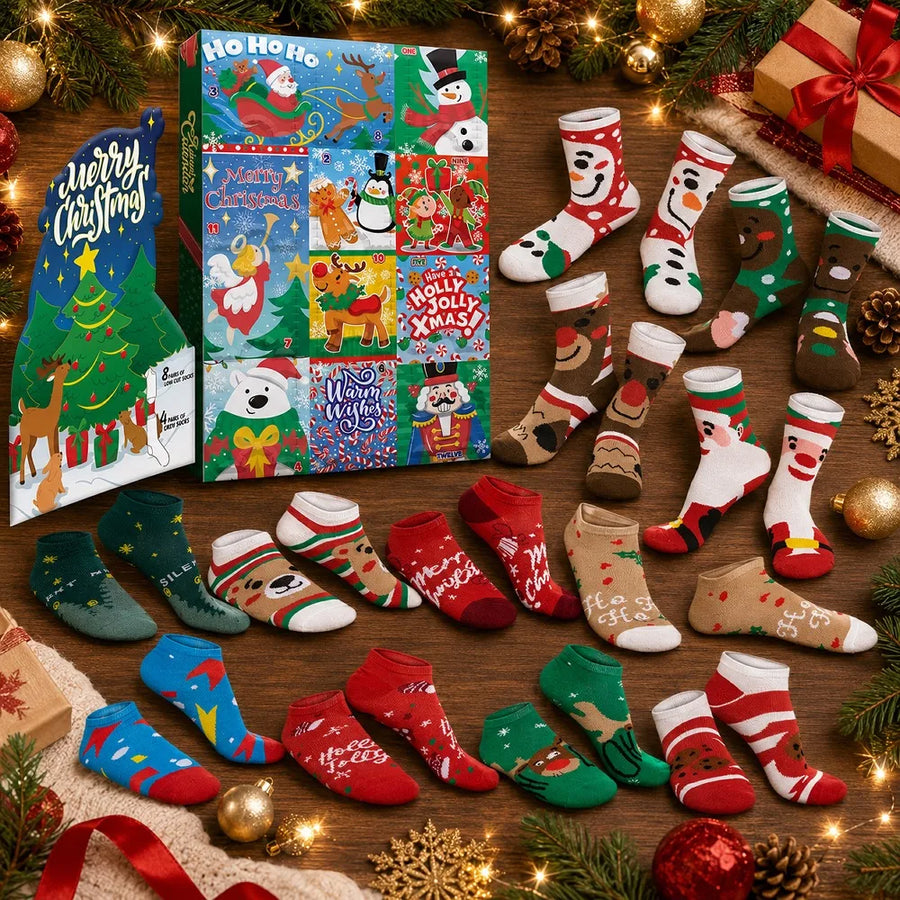Joyfy Christmas Advent Calendar — 12 Days of Warm Cotton Socks