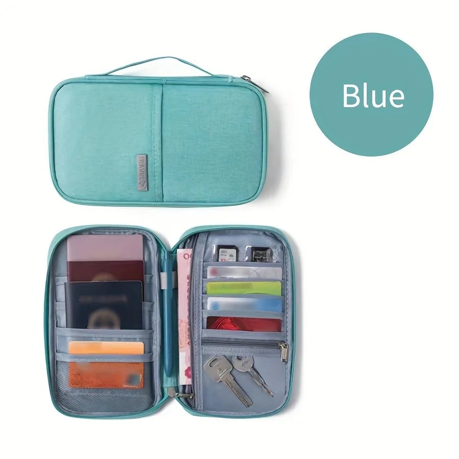 Portable Travel Passport Holder — Multi-Functional Document Organizer