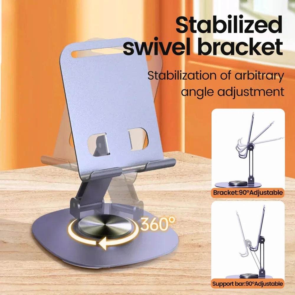 OLAF Rotating Desktop Phone Stand — Universal Aluminum Mobile Mount