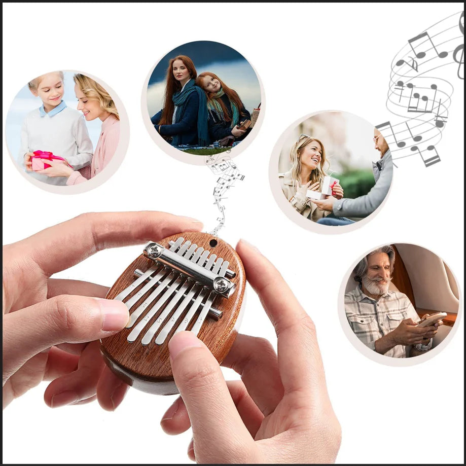 YOUYAN 8-Key Mini Wooden Kalimba — Portable Thumb Piano Musical Instrument