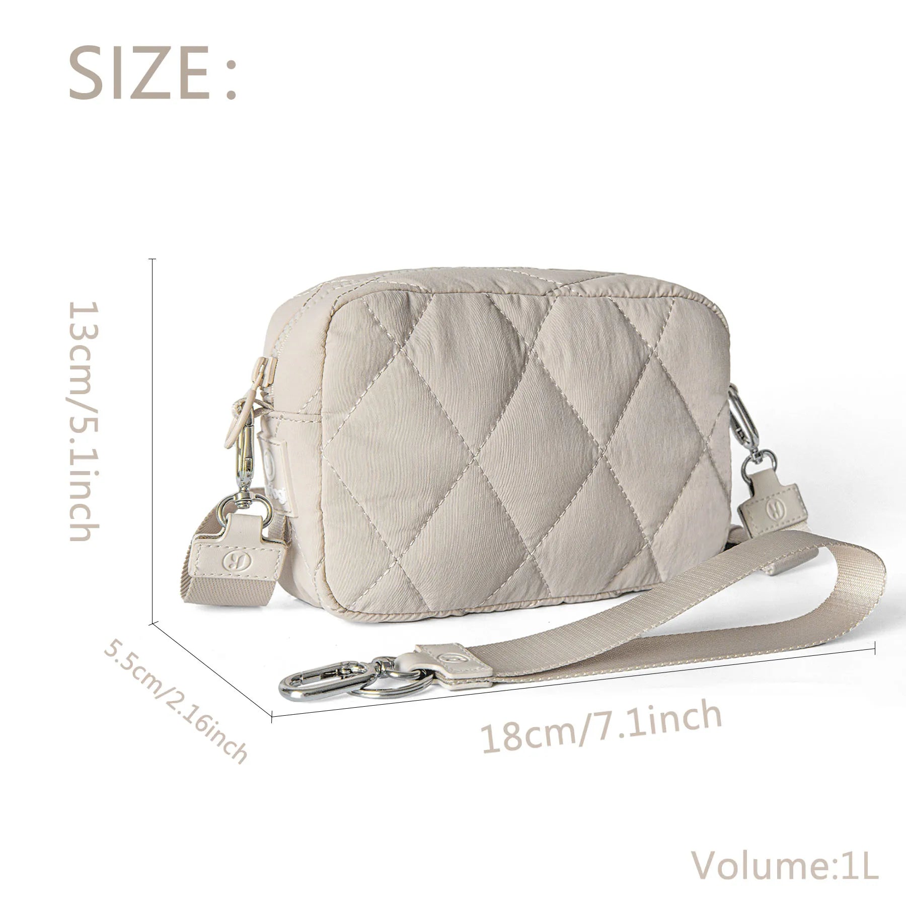 DOYOGI Nylon Puffer Crossbody Wallet — Versatile Wristlet & Phone Carrier