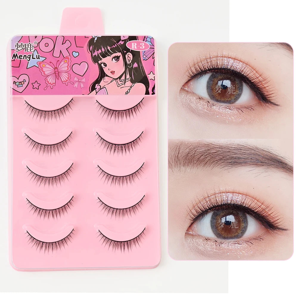 BLINKWAVE Natural False Eyelashes — C-Curve Strip Lashes for Daily Wear
