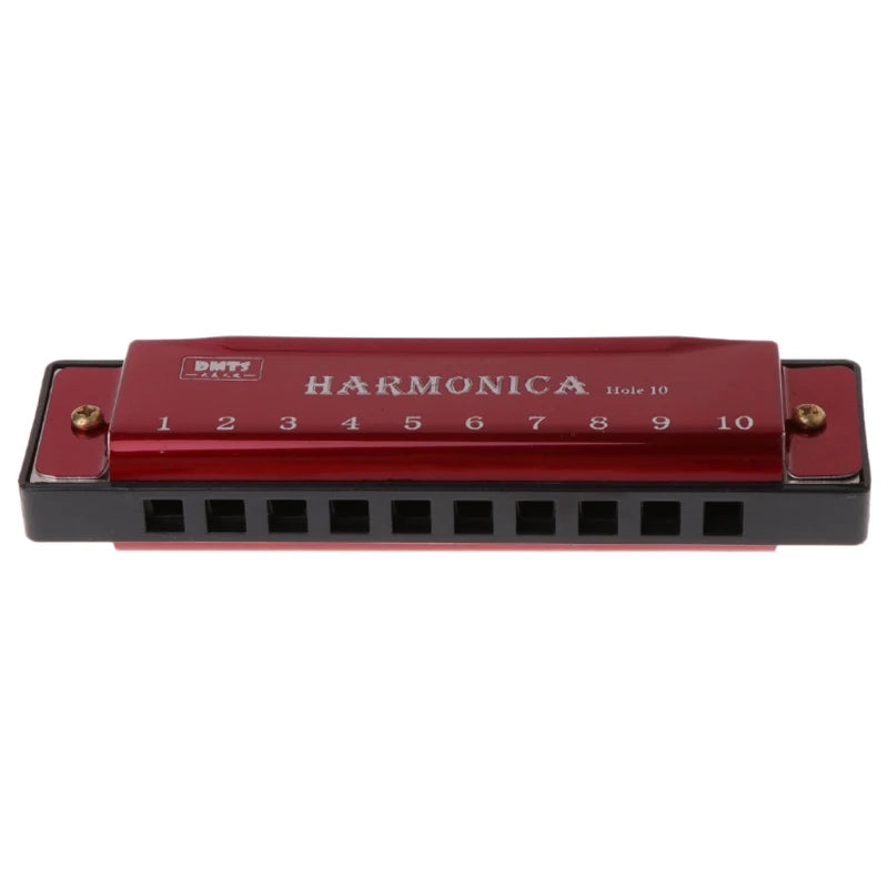 10 Hole Diatonic Harmonica — Beginner Musical Instrument with Case