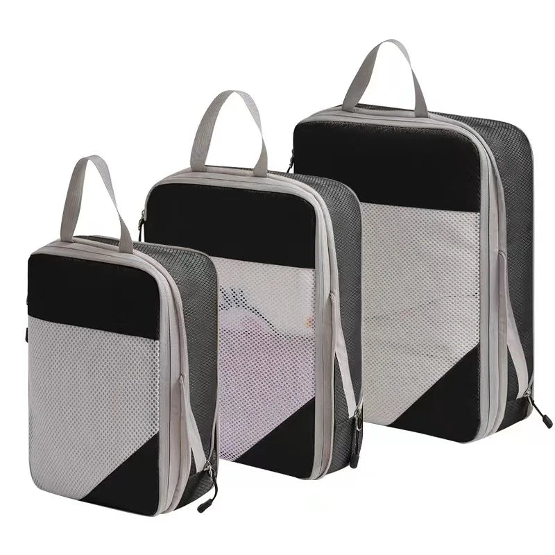 Compression Packing Cubes — Expandable Suitcase Organizers for Travel