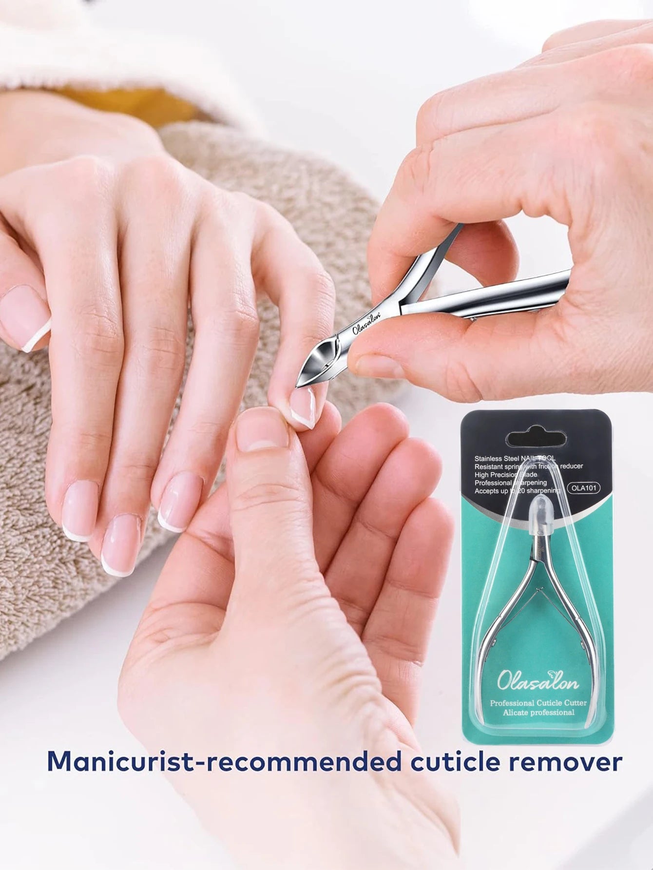 Olasalon Professional Cuticle Nipper — Sharp Stainless Steel Manicure Tool
