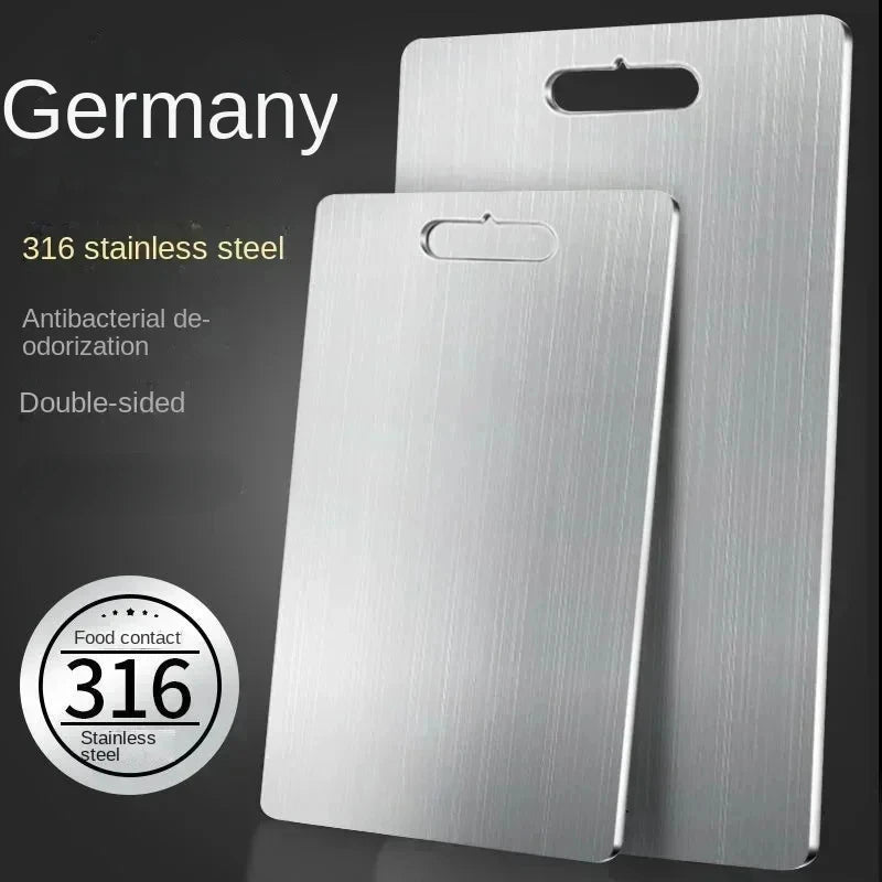 Stainless Steel Cutting Board — Durable Double-Sided Kitchen Prep Surface
