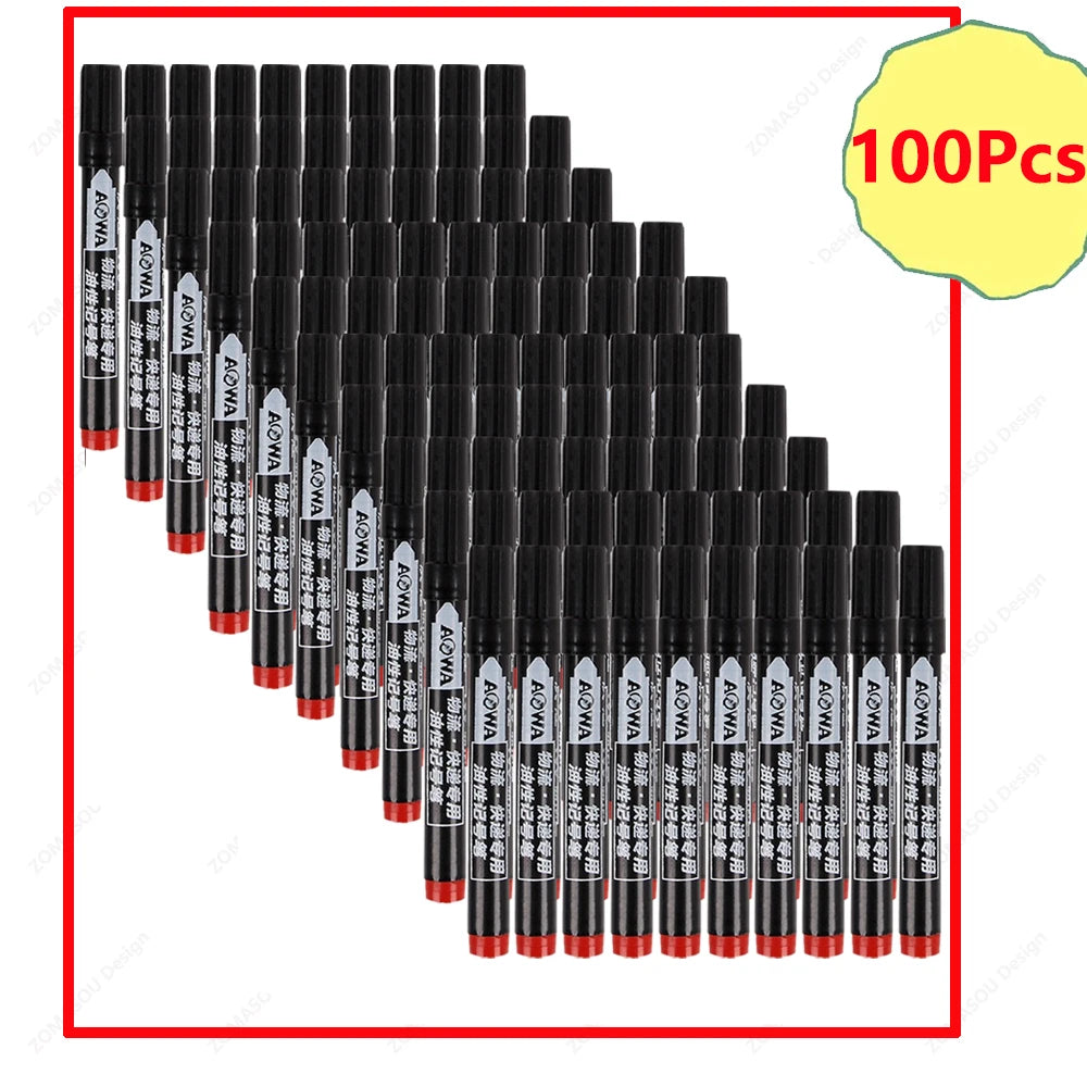 Permanent Oil-Based Marker Pens — Waterproof Quick-Dry Ink for Metal and Glass