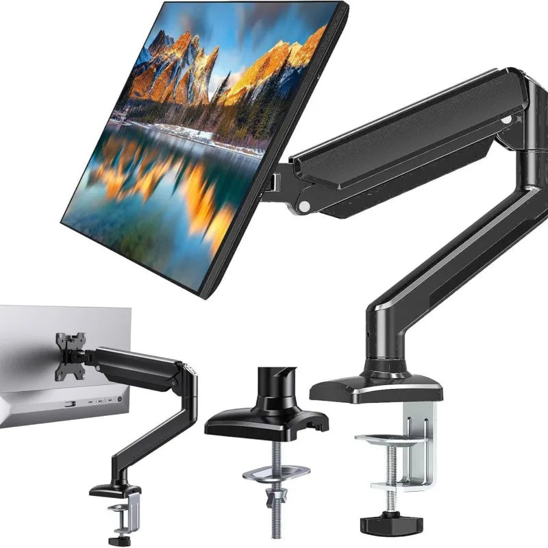 Height-Adjustable Monitor Stand — Ergonomic Aluminum Desk Riser