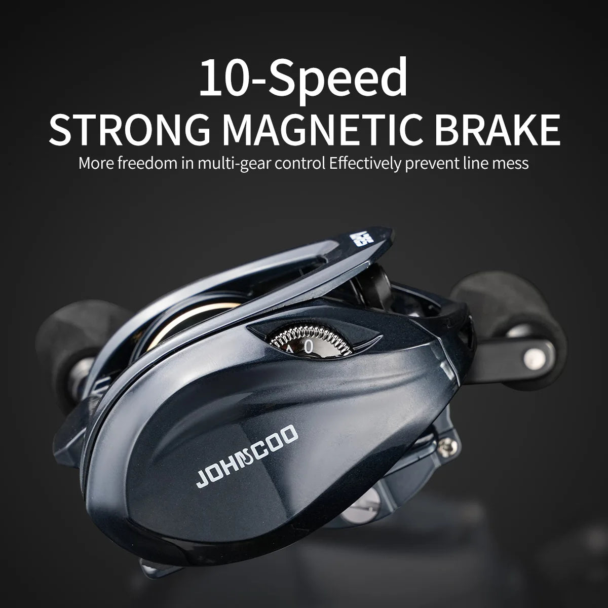 JOHNCOO Baitcasting Fishing Reel — High Drag Metal Body for Saltwater & Freshwater