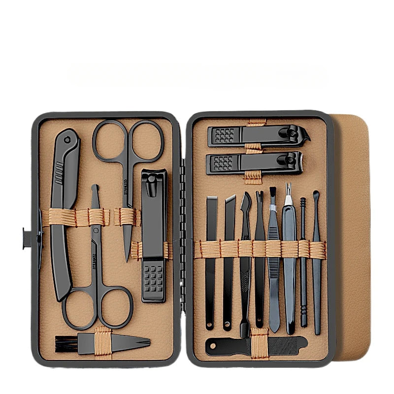 Ouriner Professional Manicure Set — Stainless Steel Nail Care Kit