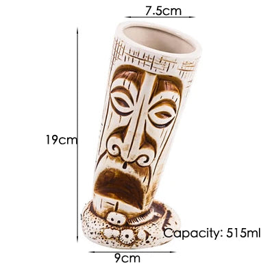 cocktailgeek Ceramic Tiki Mugs — Tropical Sculptural Drinkware for Home Bars