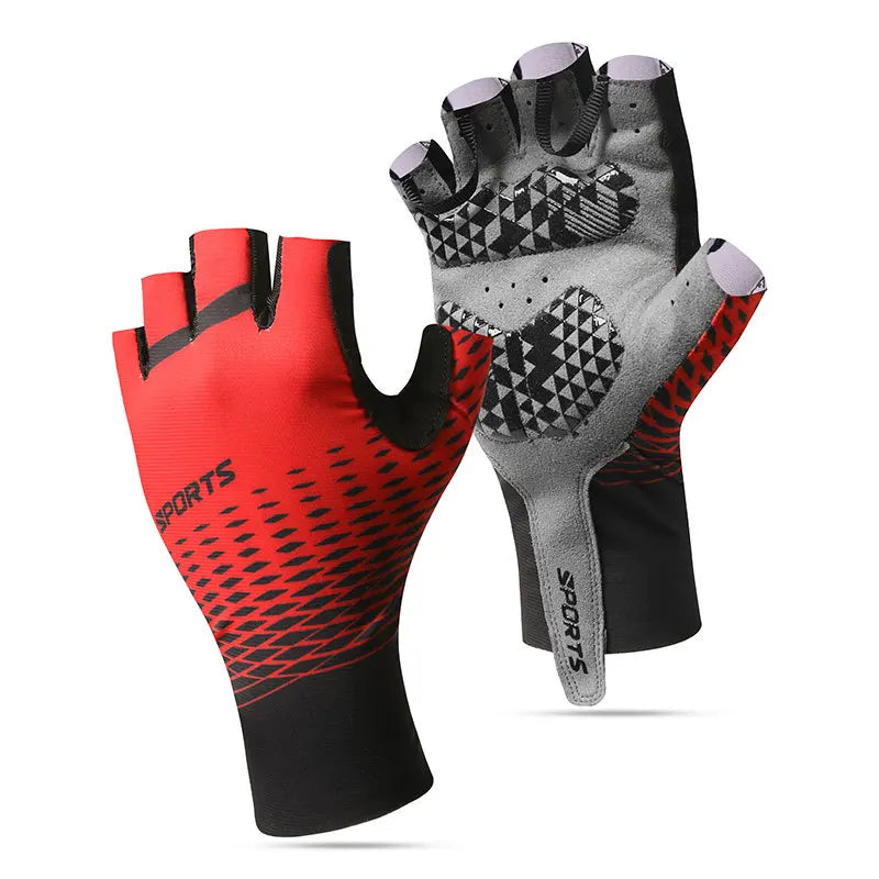 Breathable Half Finger Cycling Gloves — Sun Protection & Sweat Absorbent