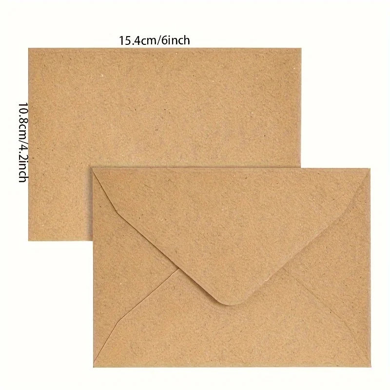 Premium Kraft Paper Envelopes — Versatile Small Gift & Note Packaging