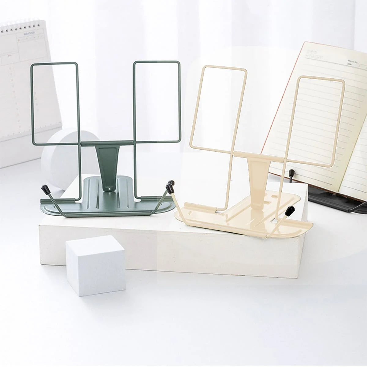 Foldable Metal Reading Stand — Portable Book and Music Score Holder