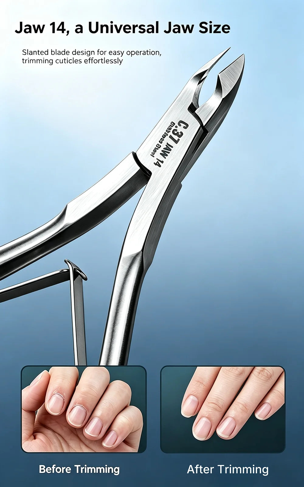 NGHIA Cuticle Nipper — Professional Stainless Steel Dead Skin Remover