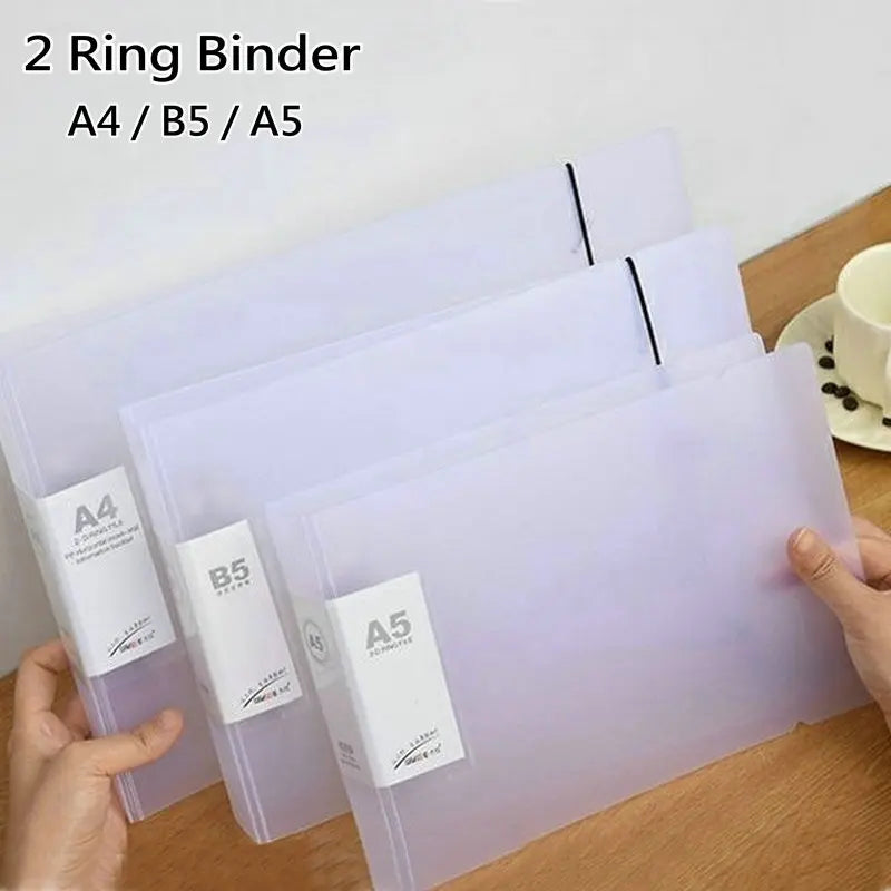 Landscape 2-Ring Binder & Document Sleeves — Professional Paper Organizer