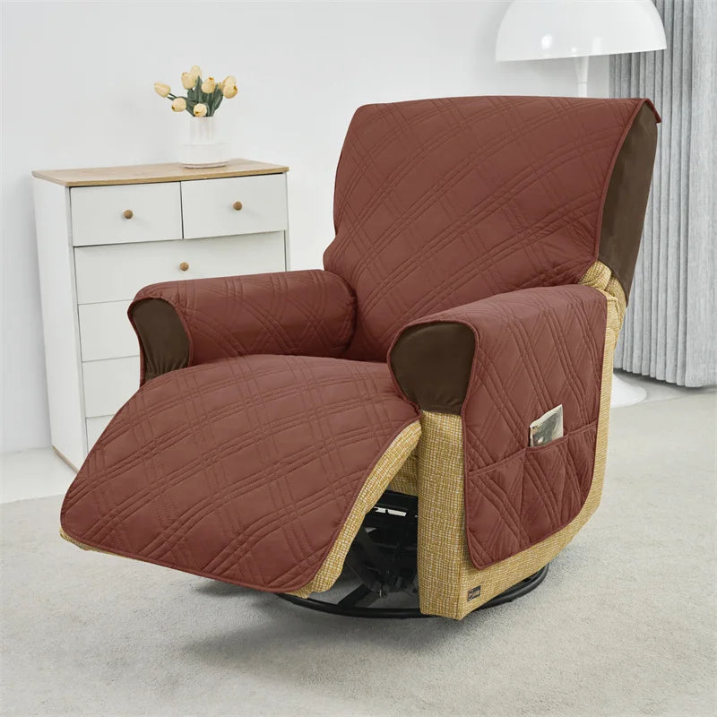 Single Recliner Sofa Cover — Non-Slip Protective Slipcover for Armchairs
