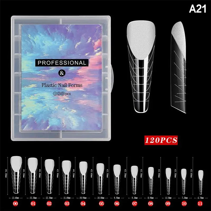 Poly Nail Gel Dual Forms — 120 Piece Quick Extension Mold Set