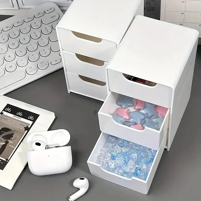 3-Tier Plastic Cosmetic Organizer — Multifunctional Countertop Storage Box