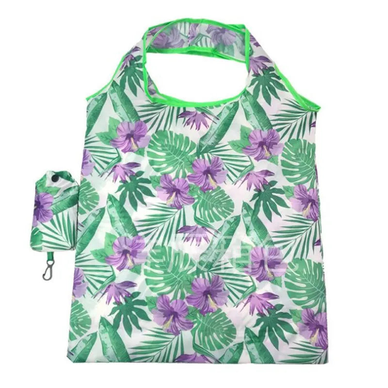Foldable Reusable Shopping Bag — Portable Nylon Grocery Tote