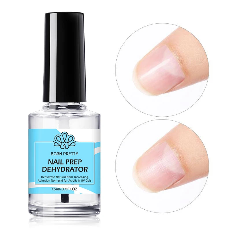 BORN PRETTY Nail Prep Dehydrator and Prime Set — Long Lasting Gel Prep