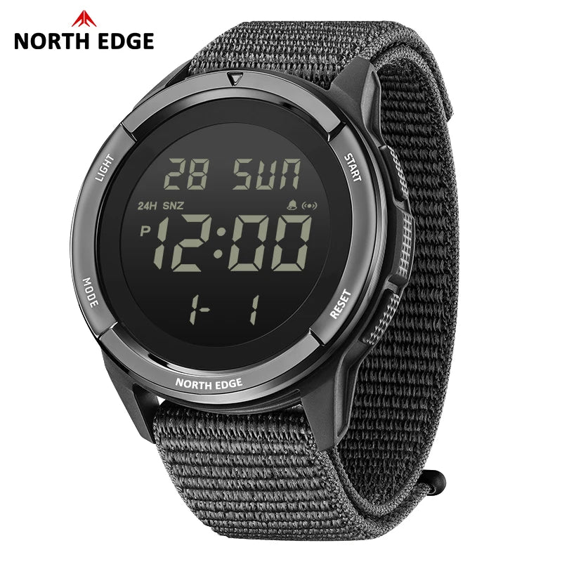 NORTH EDGE TERRAX Digital Watch — Waterproof Outdoor Sports Timepiece