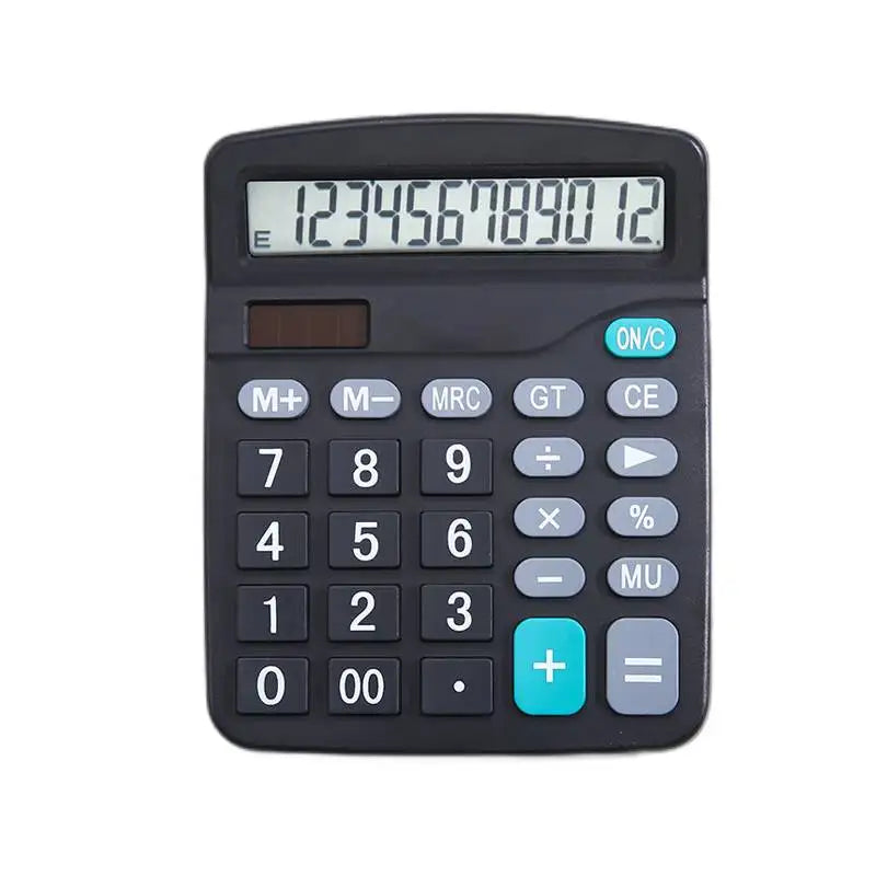 yggcoo 12-Digit Electronic Calculator — Dual Power Supply for Office & School